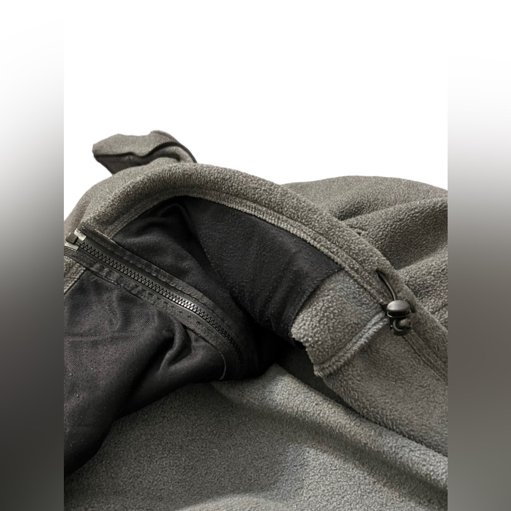 L.L. Bean Fleece Jacket Slightly Fitted Gray Full Zip Polyester Large - Picture 7 of 7
